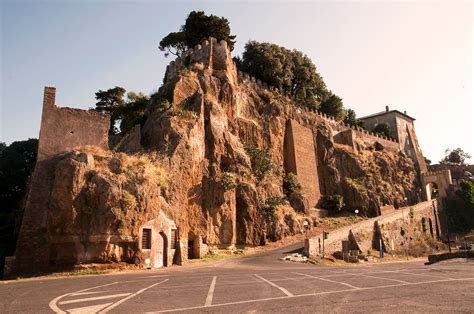 Via Aurelia Rome, ancient consular road along Tyrrhenian Sea.